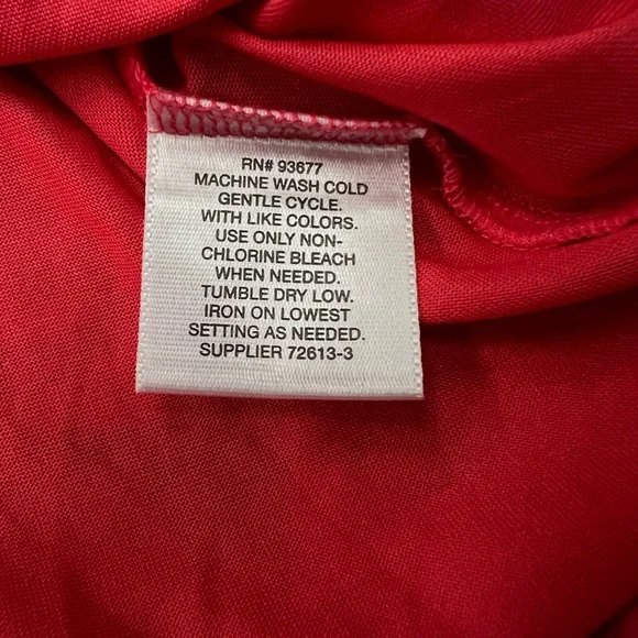 Liz Claiborne Red Floral Women's Top Sz XL - Picture 6 of 7